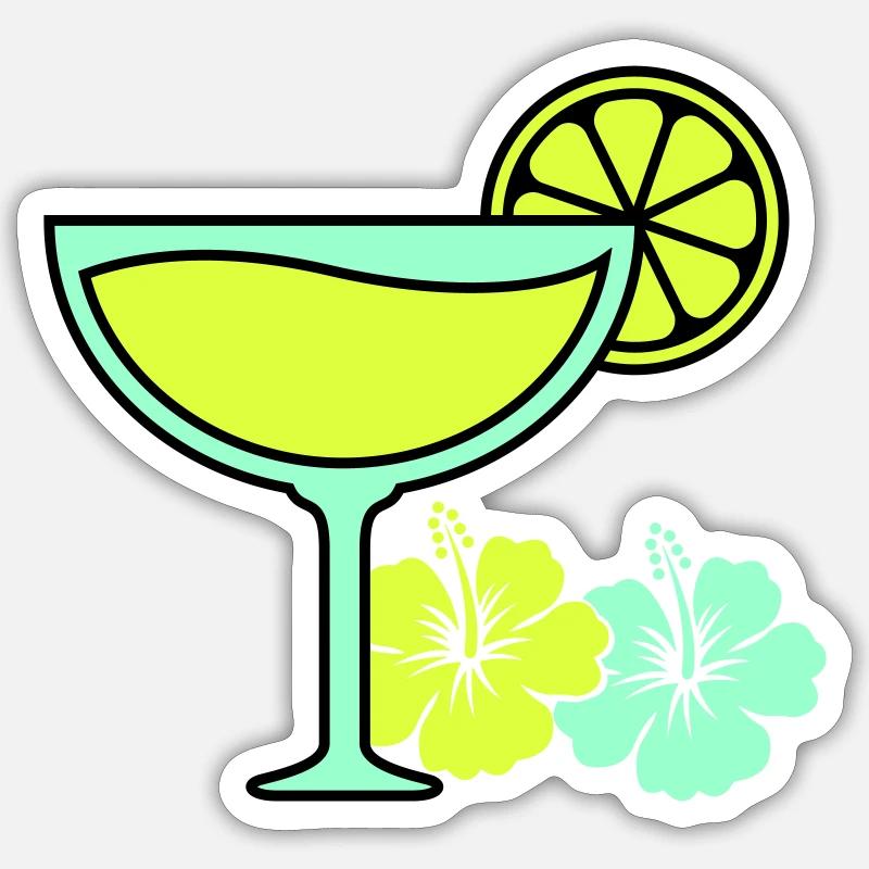 Cocktail Hibiscus Sticker size S (10 x 10 cm)