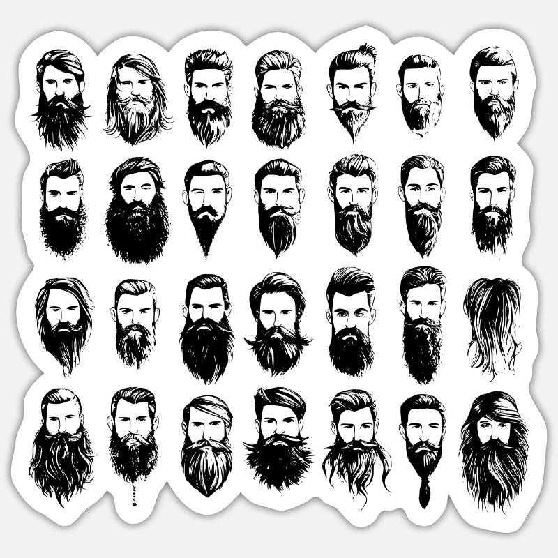 even more beards Sticker size S (10 x 10 cm)