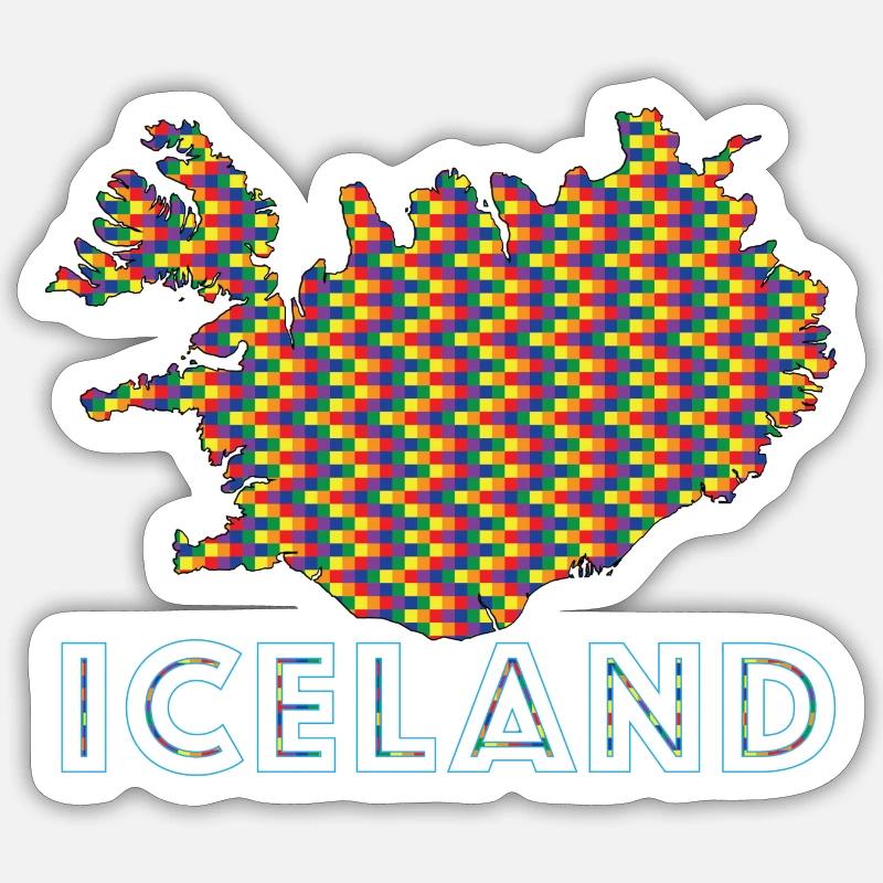 Iceland Pride - Sticker size S (10 x 10 cm) - white matte