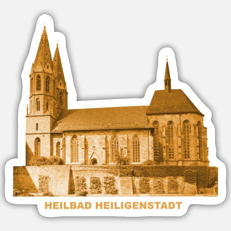 Heiligenstad Kirche Heilbad Thüringen Eichsfeld - Sticker Größe S (10 x 10 cm) - Mattweiß