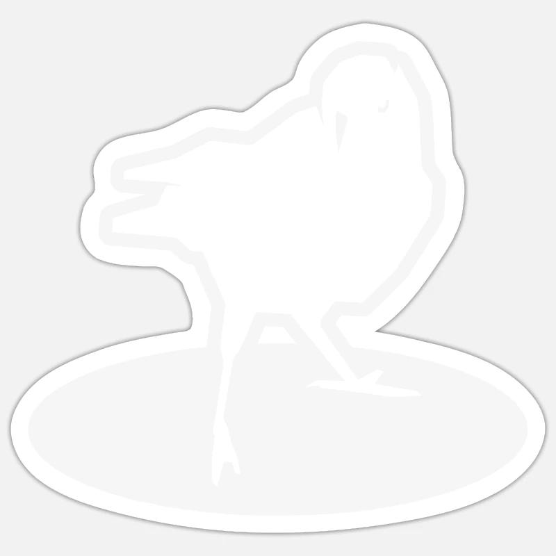 Jackdaw - Sticker size S (10 x 10 cm) - white matte
