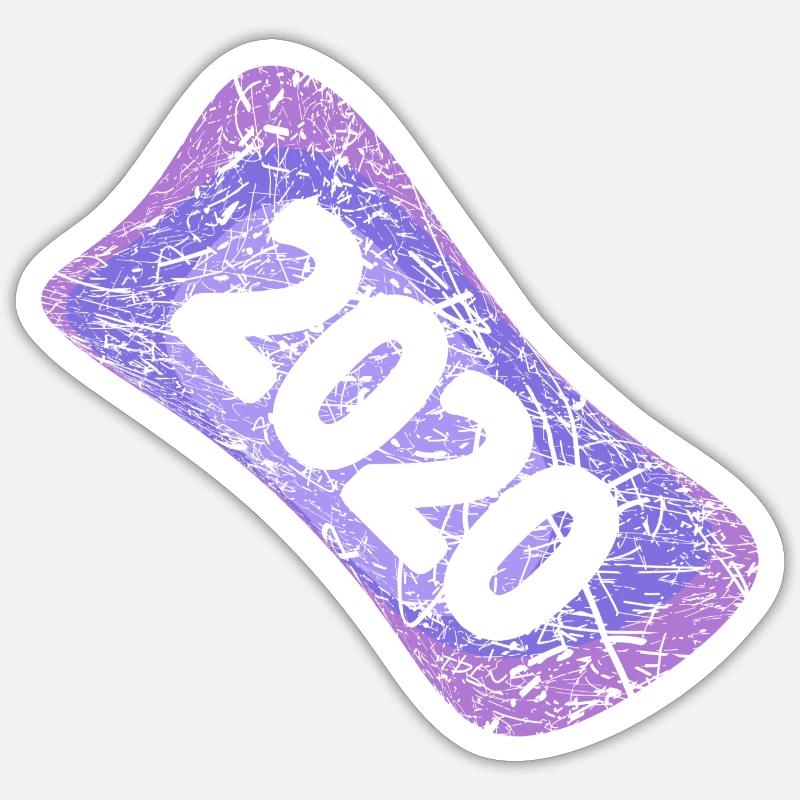 Year: 2020 - Sticker size S (10 x 10 cm) - white matte