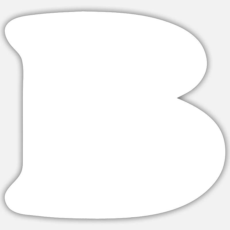 Lettre b - Sticker taille S (10 x 10 cm) - blanc mat