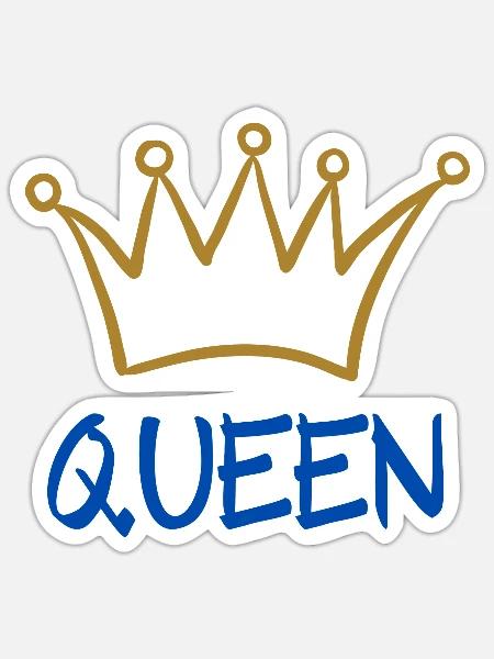 Queen 2 - Sticker Größe S (10 x 10 cm) - Mattweiß
