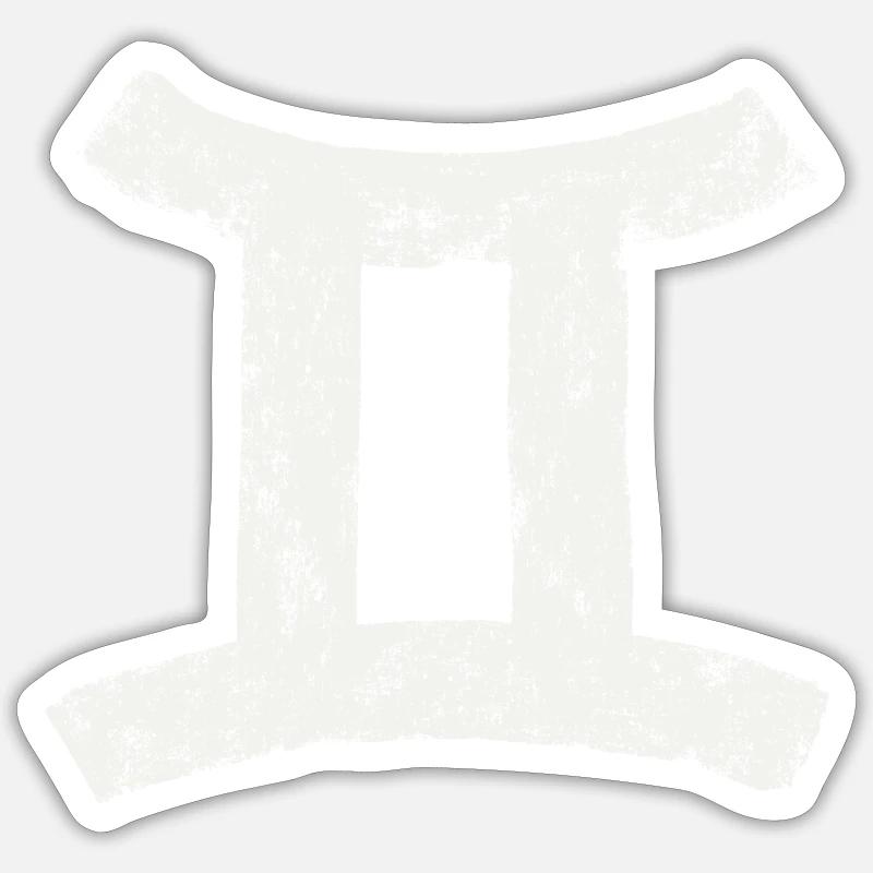 Zwillinge - Sternzeichen - Sticker Größe S (10 x 10 cm) - Mattweiß