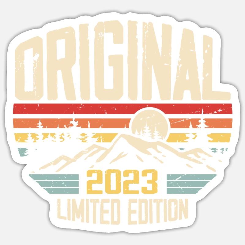 Nostalgic 2023 Birthday Gift 2023 - Sticker size S (10 x 10 cm) - white matte