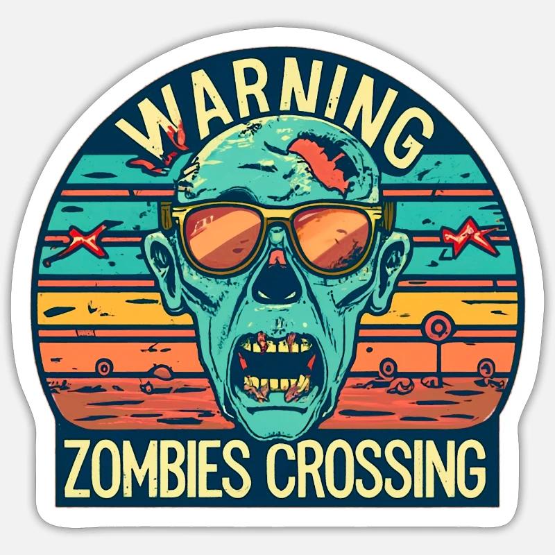 Zombie - Sticker size S (10 x 10 cm) - white matte