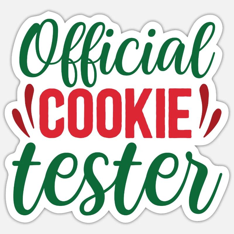 Official Cookie Tester - Sticker size S (10 x 10 cm) - white matte