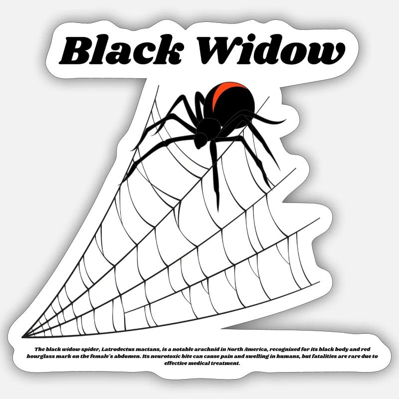 Black Widow I Schwarze Witwe Sticker Größe S (10 x 10 cm)