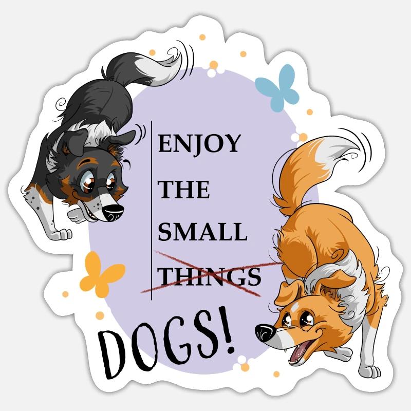 Die kleinen Dinge.. äh Shelties zählen! - Sticker Größe S (10 x 10 cm) - Mattweiß