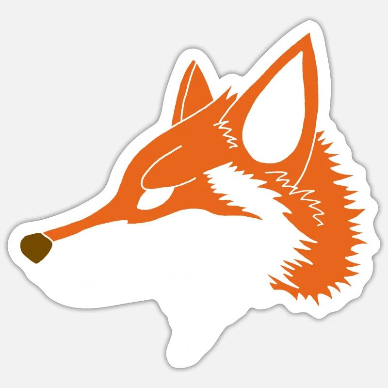 Cunning as a fox - Sticker size S (10 x 10 cm) - white matte
