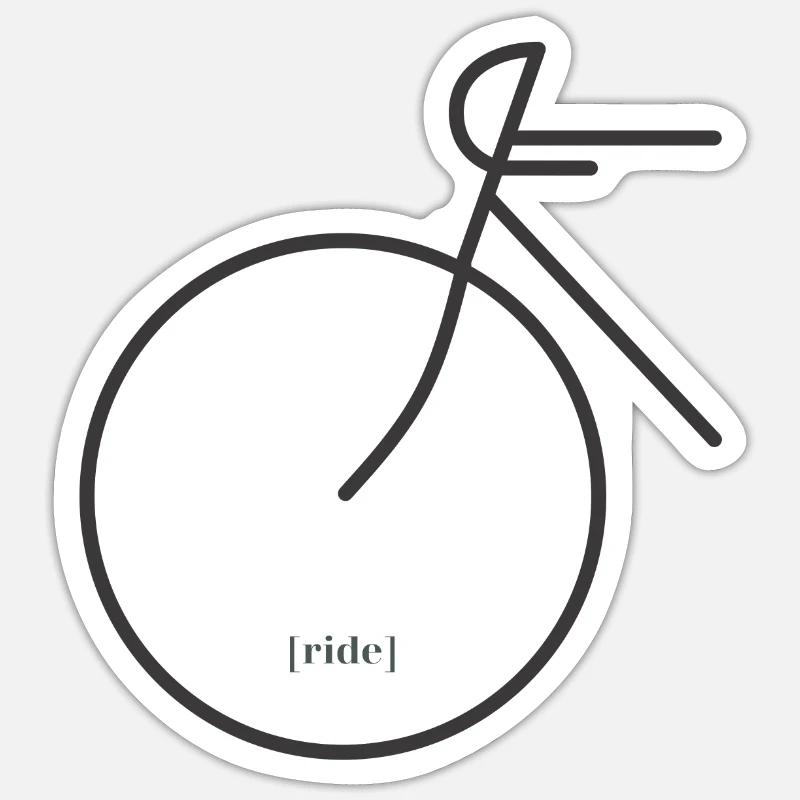 CHEVAUCHER - Sticker taille S (10 x 10 cm) - blanc mat