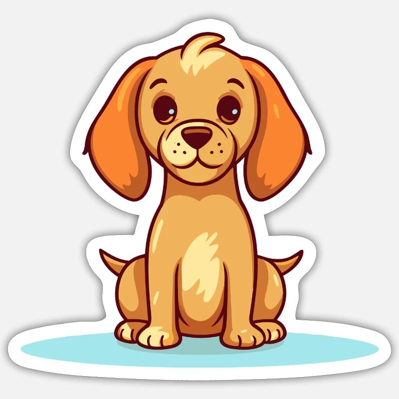 Conception de chien mignon pour les propriétaires de chiens Sticker taille S (10 x 10 cm)