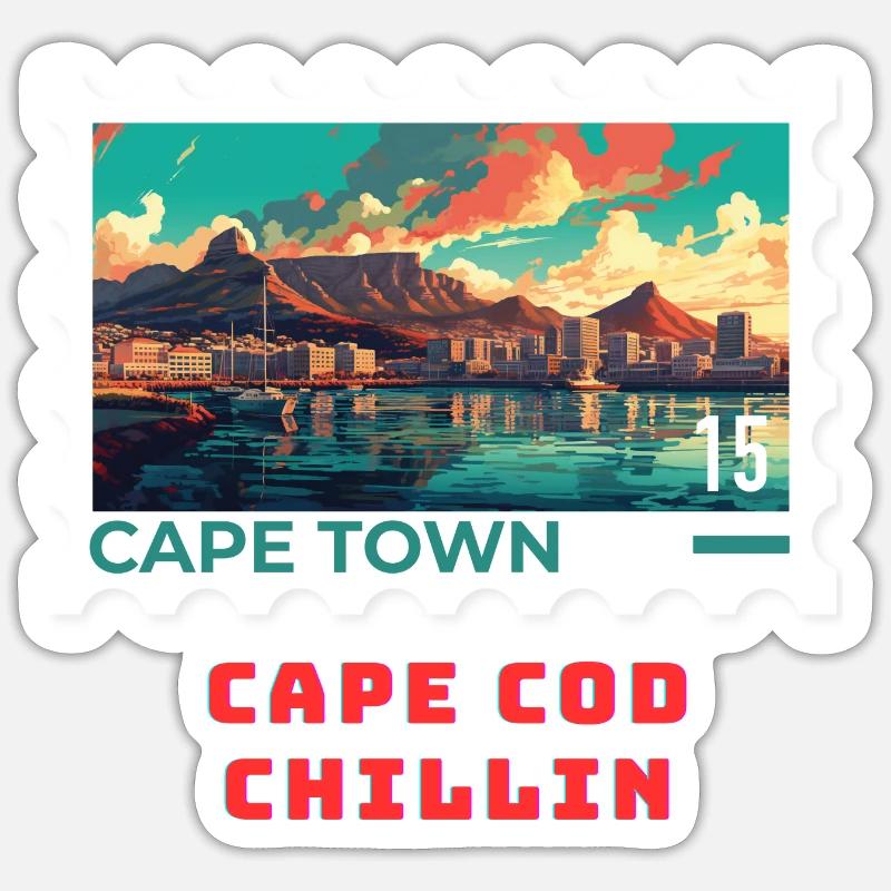 Cape Town - Sticker size S (10 x 10 cm) - white matte