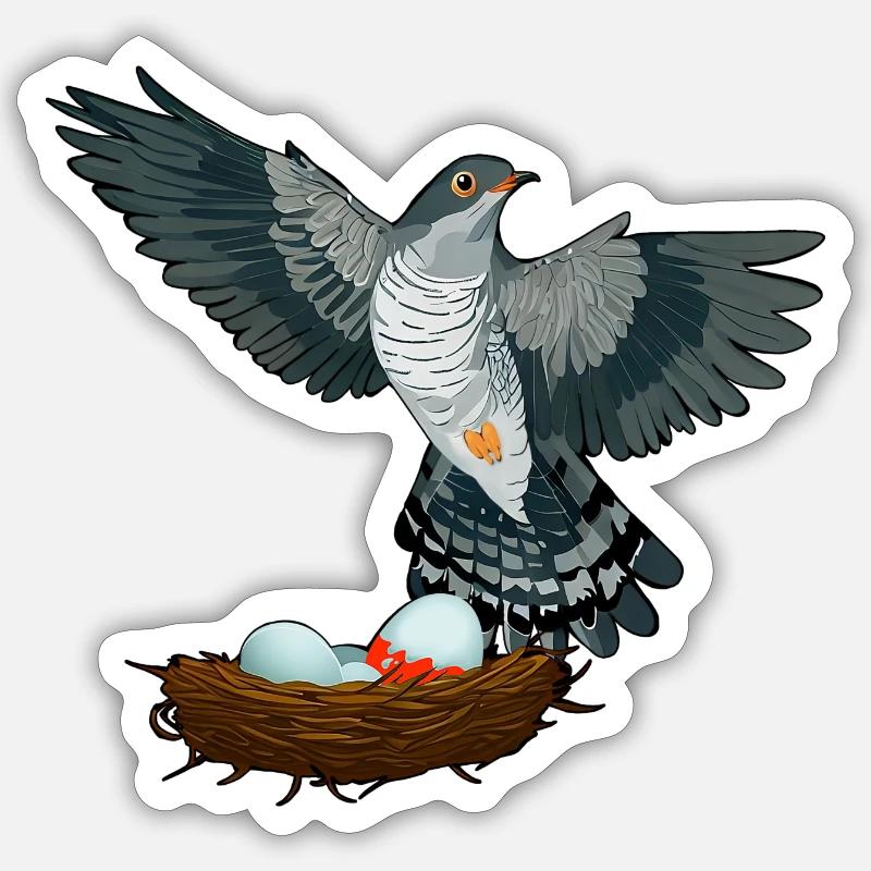 Cuckoo Surprise Egg Sticker size S (10 x 10 cm)
