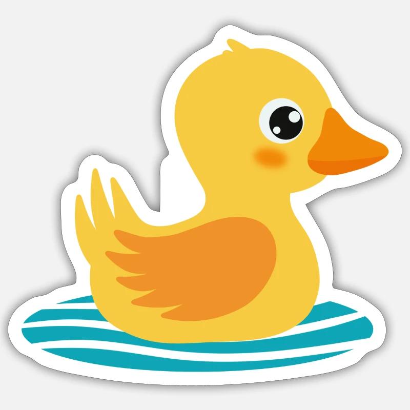 Quietscheentchen Sticker Größe S (10 x 10 cm)