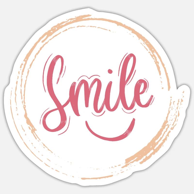 SMILE - Sticker size S (10 x 10 cm) - white matte