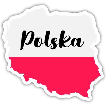 Poland Polska - Sticker size S (10 x 10 cm) - white matte - Front