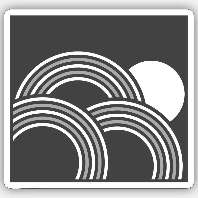 Conception abstraite Sticker taille S (10 x 10 cm)