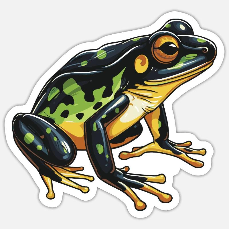 Frog Head - Sticker size S (10 x 10 cm) - white matte