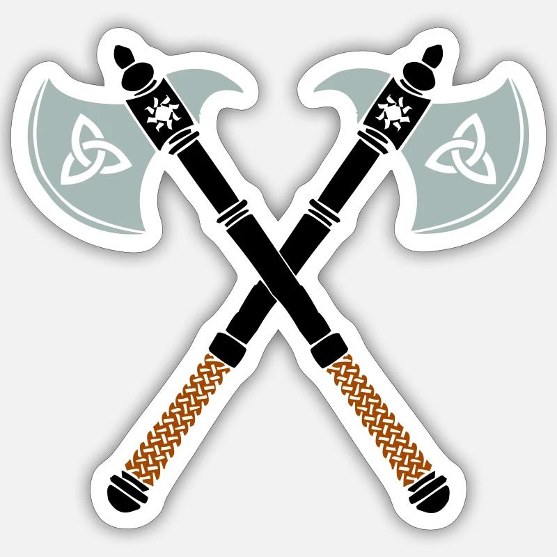 Haches Hache - Sticker taille S (10 x 10 cm) - blanc mat