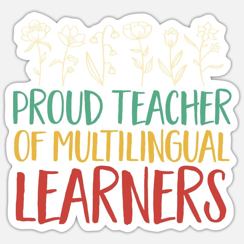 Professeur d’anglais langue seconde langue étrangère Sticker taille S (10 x 10 cm)