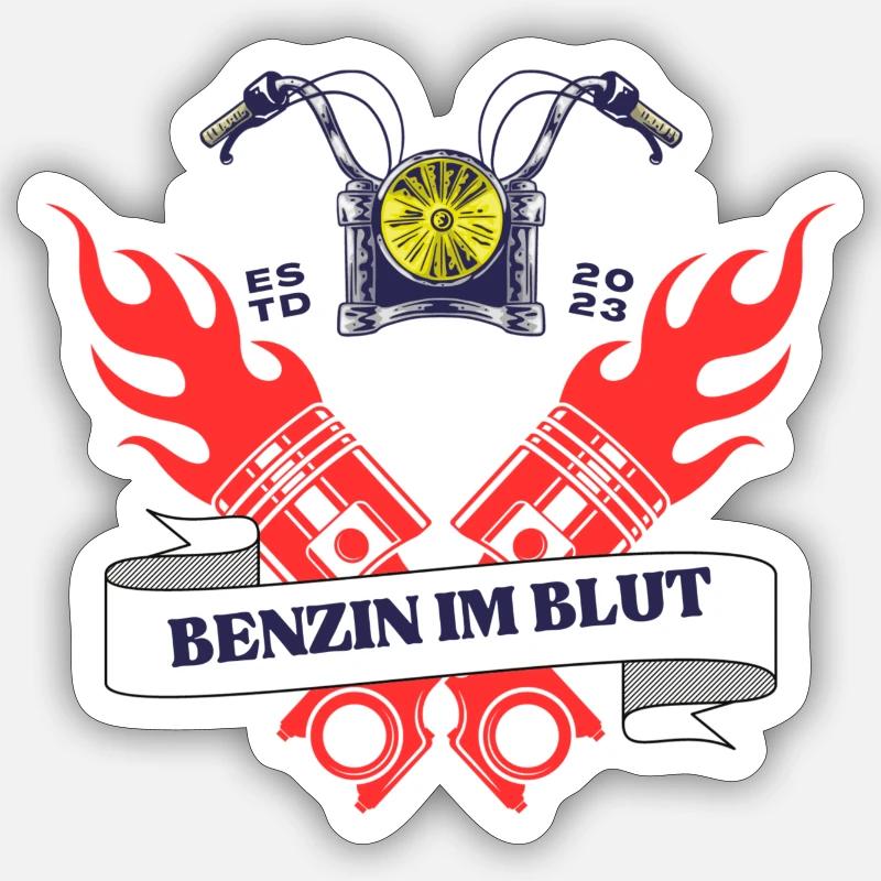 De l’essence dans le sang Sticker taille S (10 x 10 cm)