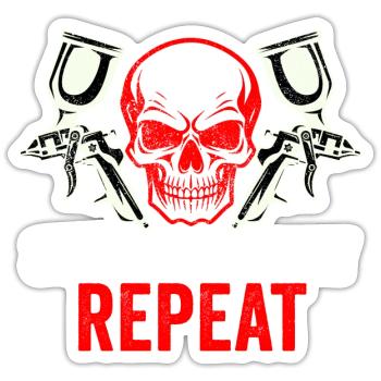 Autokarosserielackierer Autolackierer - Sticker Größe S (10 x 10 cm) - Mattweiß - Vorne