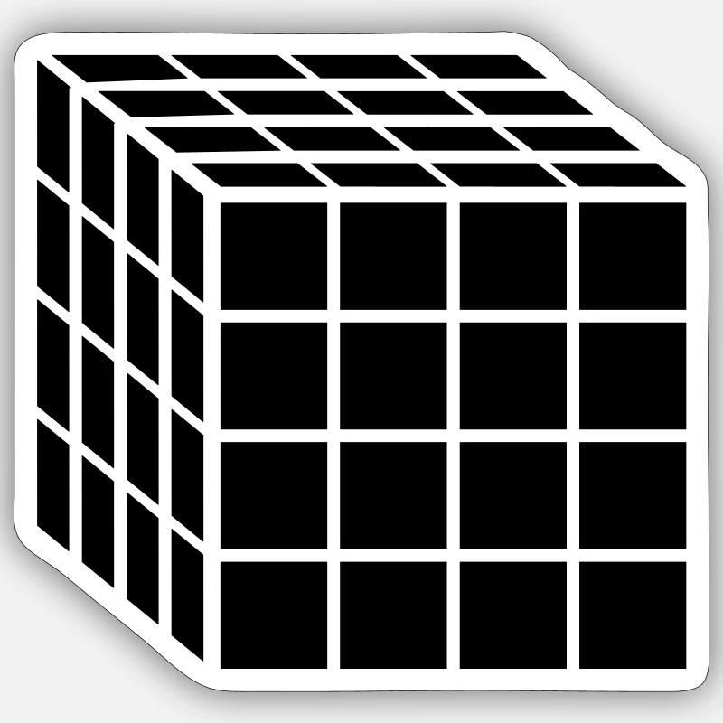 4x4 Block Cube Sticker size S (10 x 10 cm)