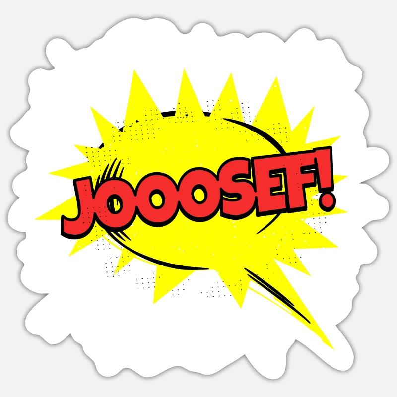 Josef Nom Funny Speech Bubble Jooosef ! Sticker taille S (10 x 10 cm)