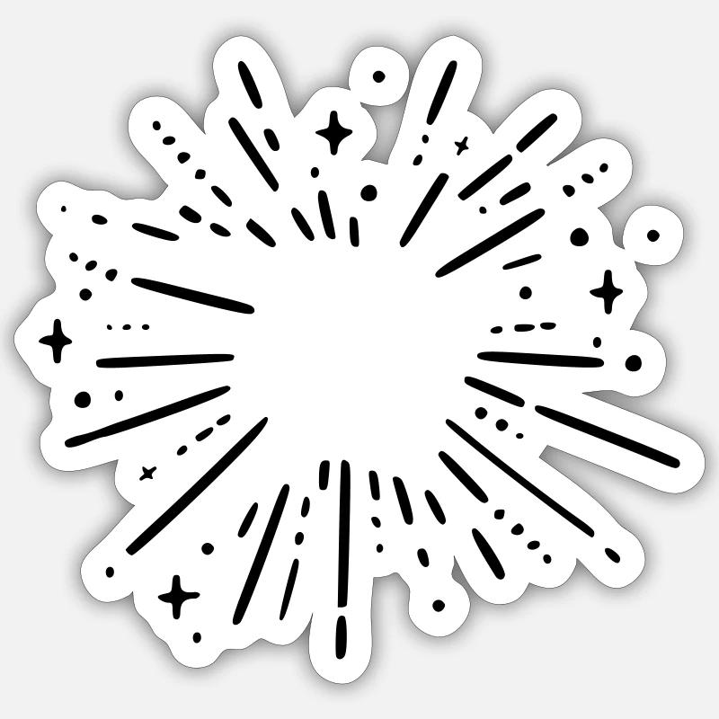 Star Rays Sticker size S (10 x 10 cm)