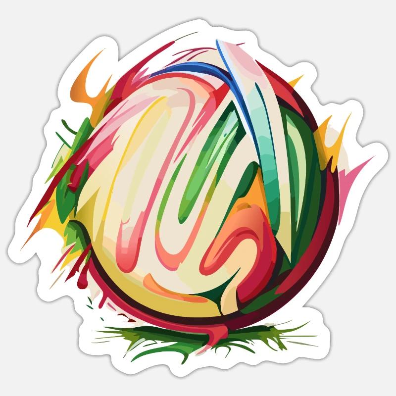 Splash Icecream - Sticker Größe S (10 x 10 cm) - Mattweiß
