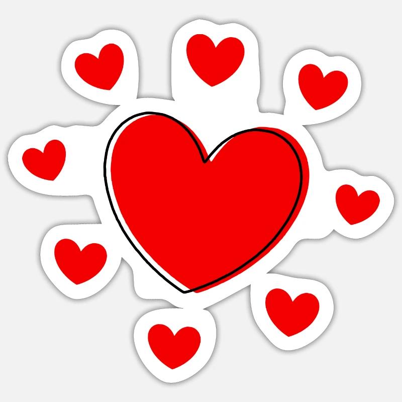 Cadeaux Saint-Valentin Cadeau Saint-Valentin - Sticker taille S (10 x 10 cm) - blanc mat