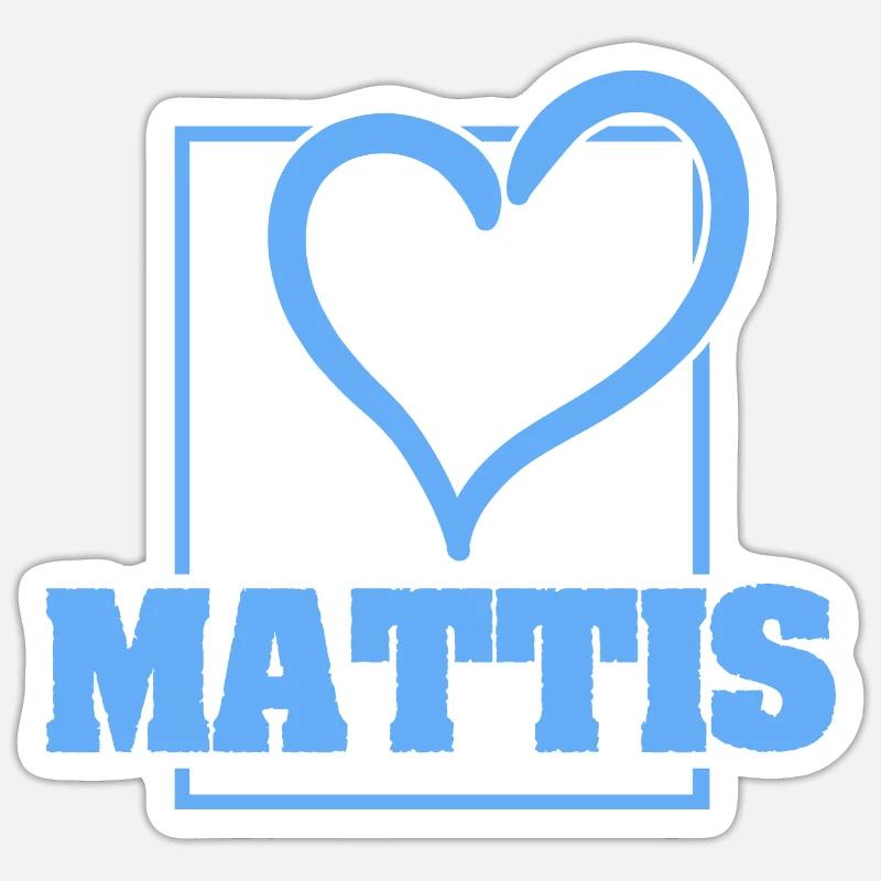 Bachelor Mattis - Sticker Größe S (10 x 10 cm) - Mattweiß