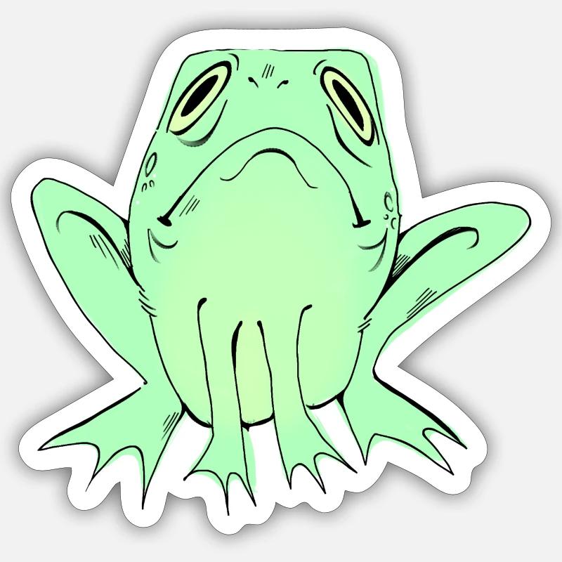 Petite grenouille - Sticker taille S (10 x 10 cm) - blanc mat