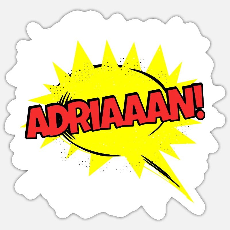 Adrian Name Funny Speech Bubble Adriaaan! Sticker size S (10 x 10 cm)