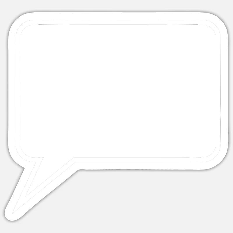 Personalize your own comic speech bubble - Sticker size S (10 x 10 cm) - white matte