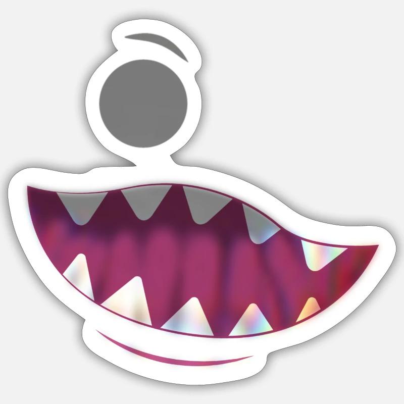 Petit monstre - Sticker taille S (10 x 10 cm) - blanc mat