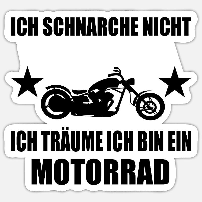 Motorrad - Sticker Größe S (10 x 10 cm) - Mattweiß