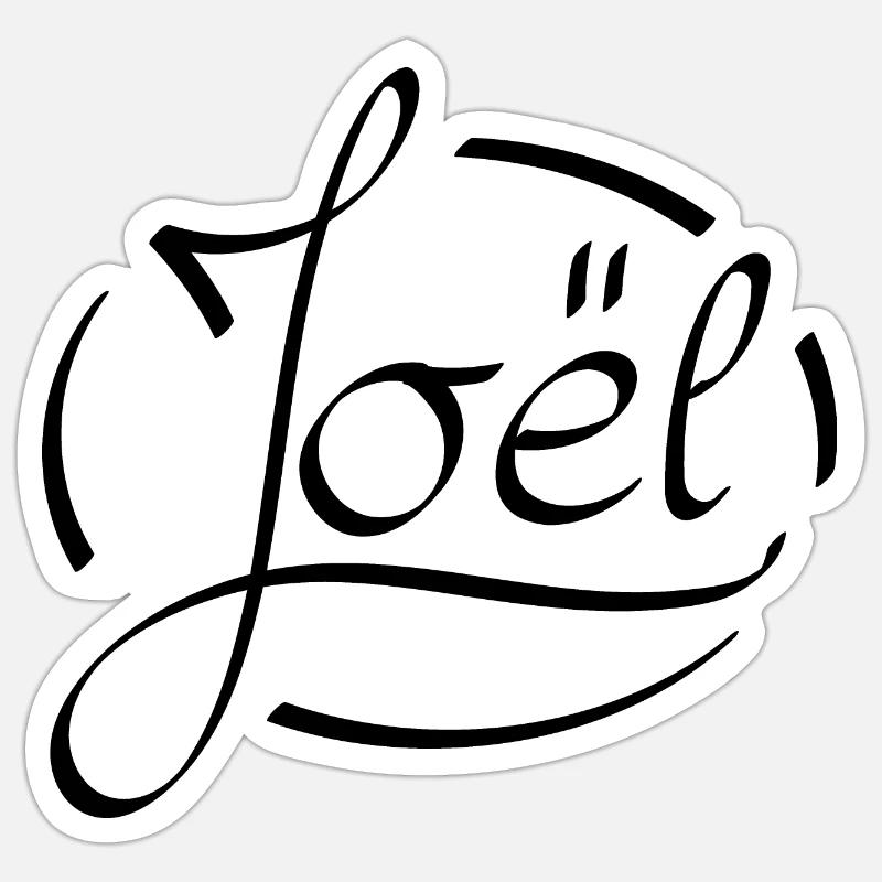 Joel - Sticker size S (10 x 10 cm) - white matte