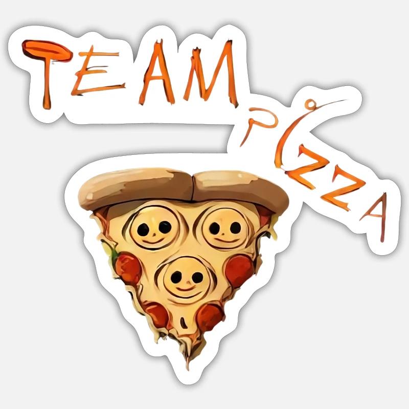 Équipe Pizza - Sticker taille S (10 x 10 cm) - blanc mat