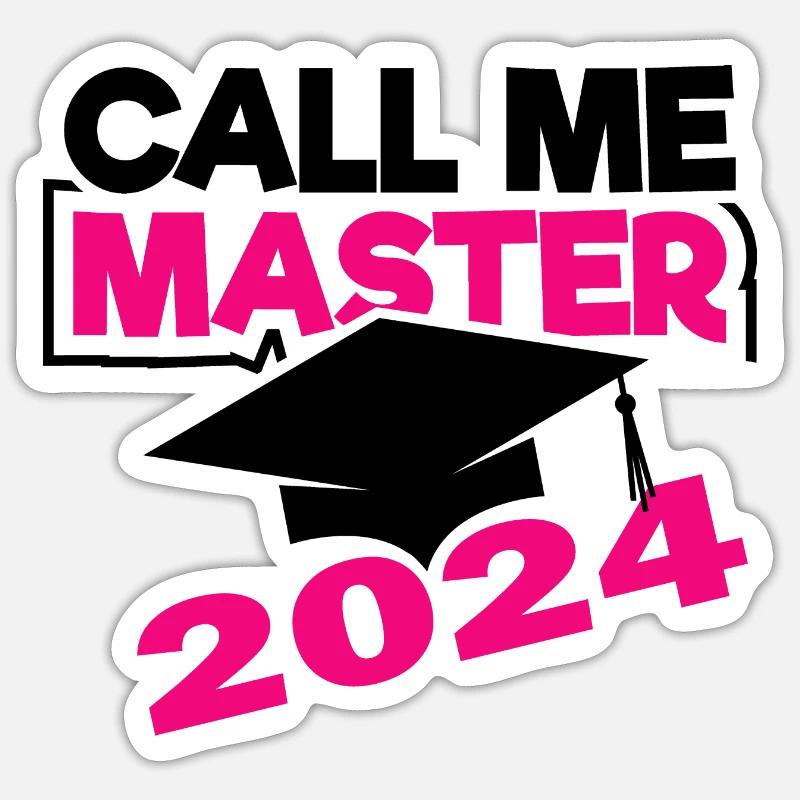 Master 2024 Masterabschluss Sponsion Absolvent Sticker Größe S (10 x 10 cm)