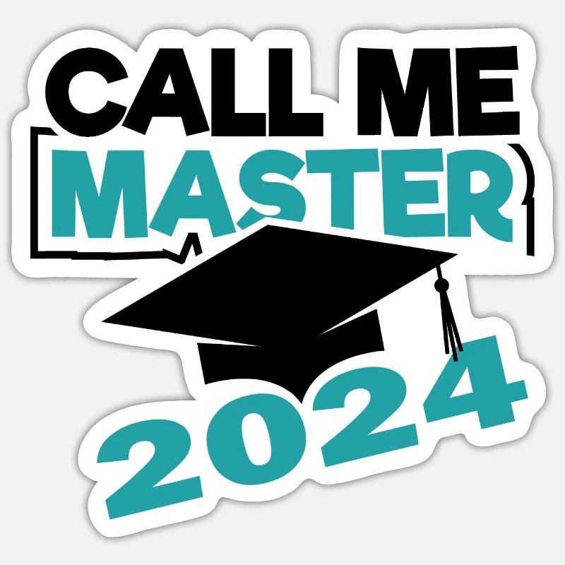 Master 2024 Masterabschluss Sponsion Absolvent Sticker Größe S (10 x 10 cm)