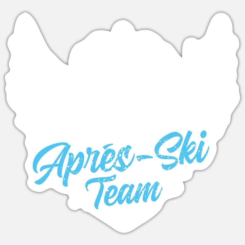 Apres Ski Team - Sticker Größe S (10 x 10 cm) - Mattweiß