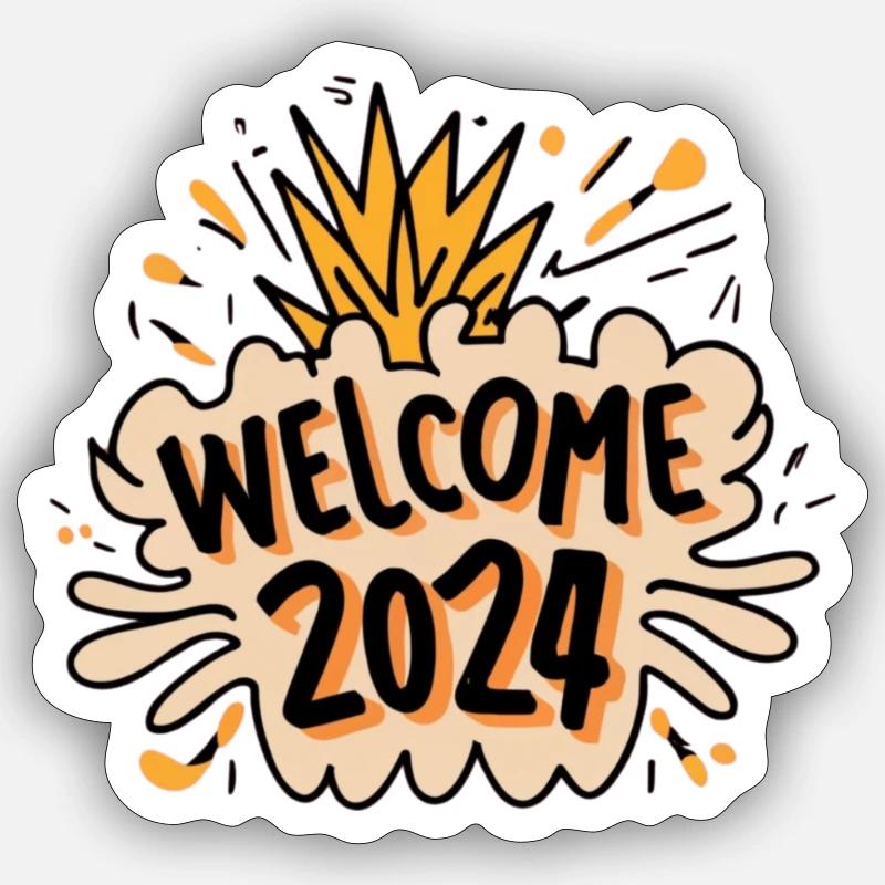 Chemin de la prospérité vers 2024 Sticker taille S (10 x 10 cm)