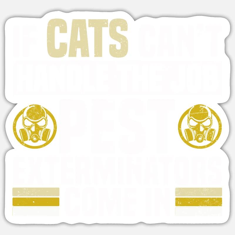 Kammerjäger Geschenk Schädlingsbekämpfer Entwester - Sticker Größe S (10 x 10 cm) - Mattweiß