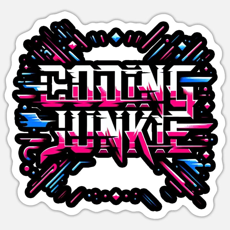 Coding Junkie 15 - Sticker Größe S (10 x 10 cm) - Mattweiß
