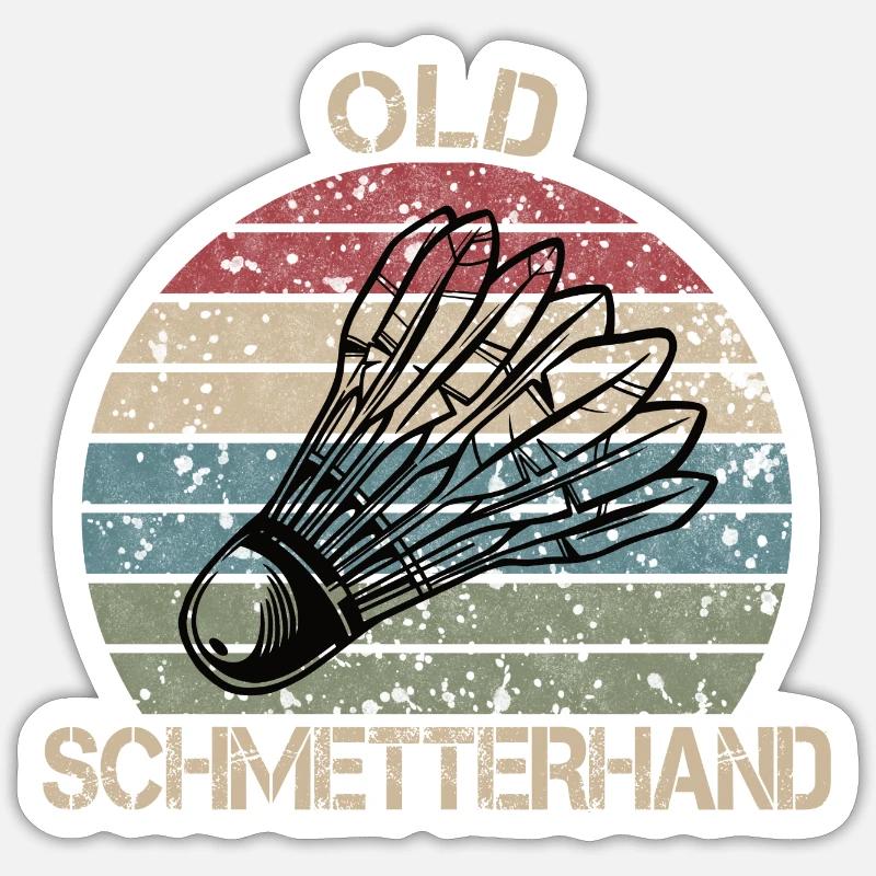 Old Smash Badminton à main Sticker taille S (10 x 10 cm)