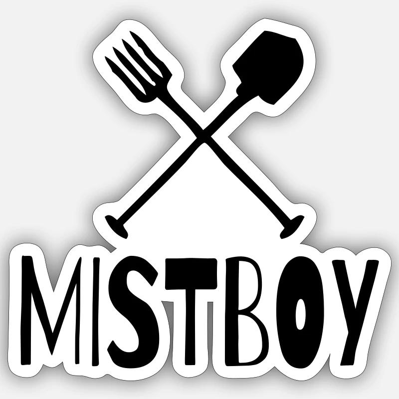 Garçon de brume Sticker taille S (10 x 10 cm)