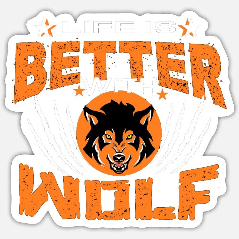WOLF Sticker taille S (10 x 10 cm)